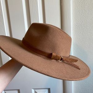 Brown Fedora Style hat